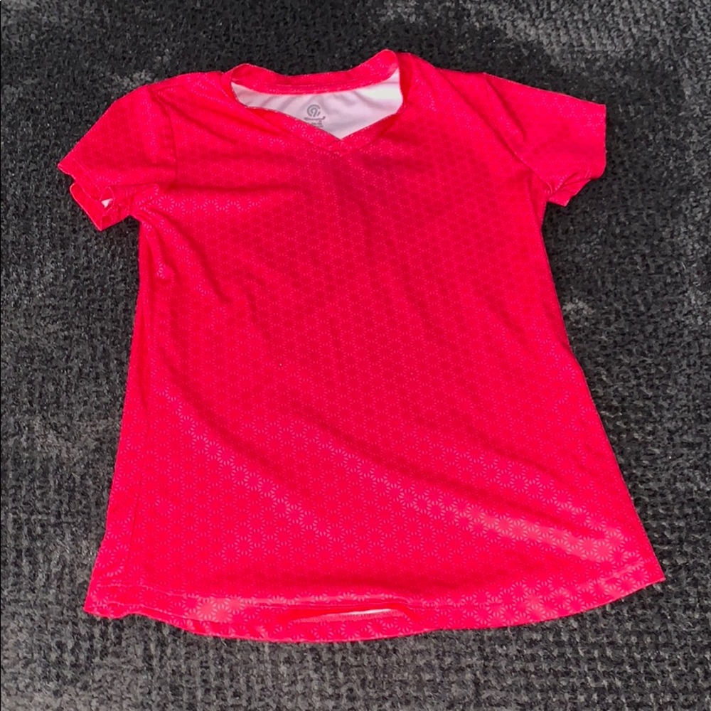Girls pink workout shirt